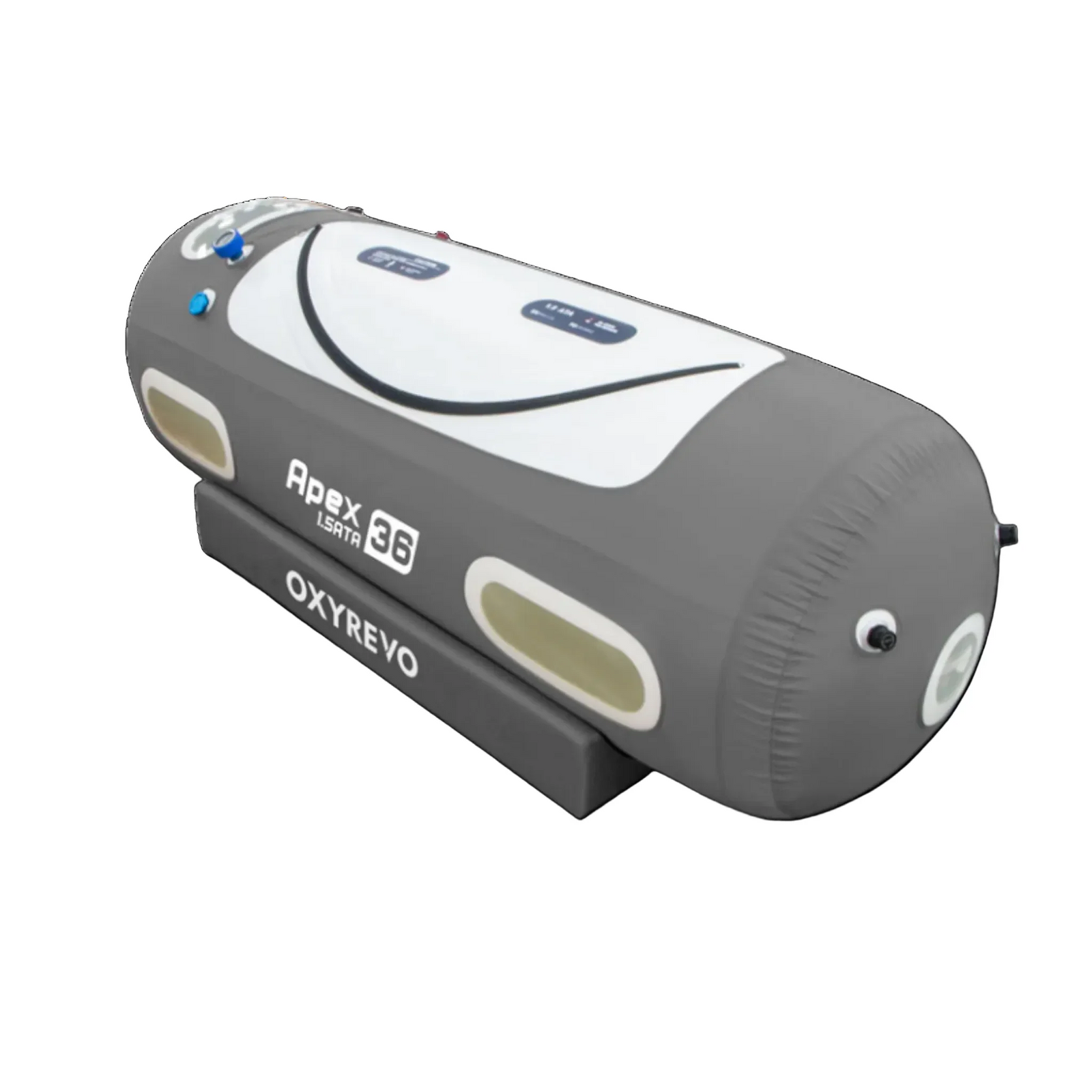 OxyRevo Apex36 Portable Soft Hyperbaric Chamber – chamber at an angle