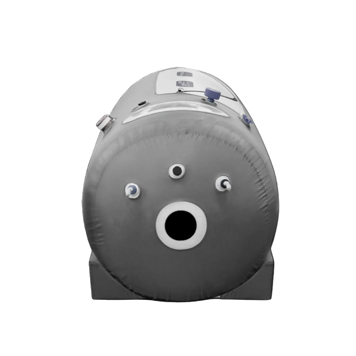 OxyRevo Apex36 Portable Soft Hyperbaric Chamber – end view with round door