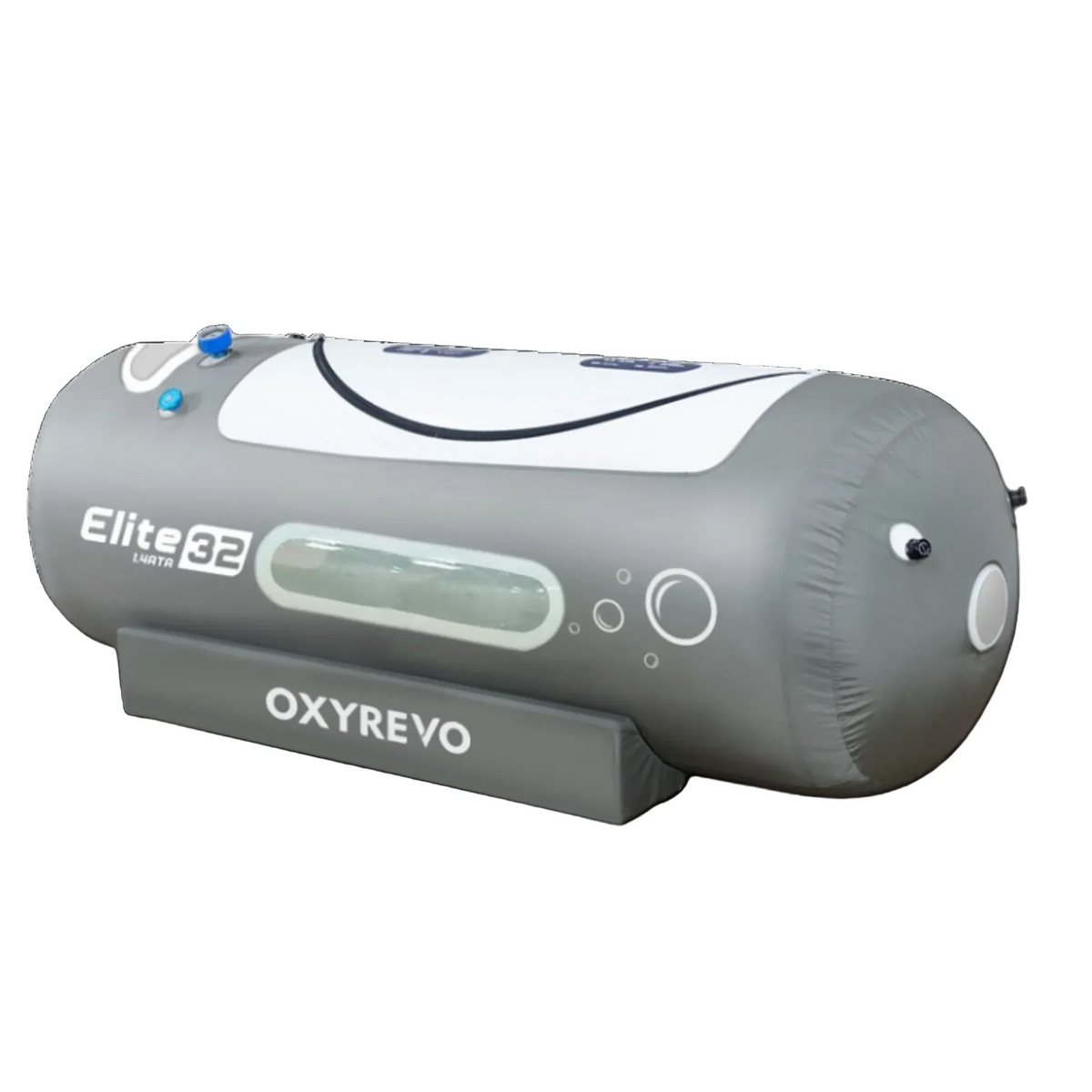 OxyRevo Elite32 Portable Soft Hyperbaric Chamber – chamber close-up at an angle