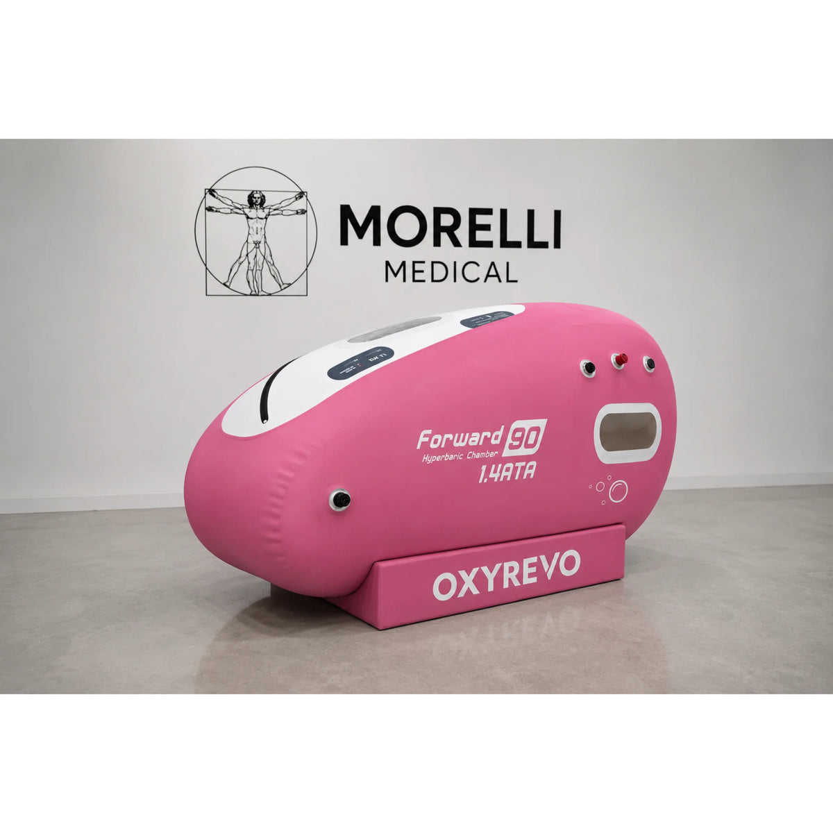 OxyRevo Forward90 Portable Sitting Hyperbaric Chamber – pink chamber