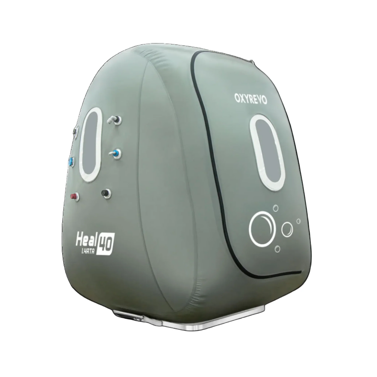 OxyRevo Heal40 Wheelchair-Accessible Hyperbaric Chamber – chamber angled view
