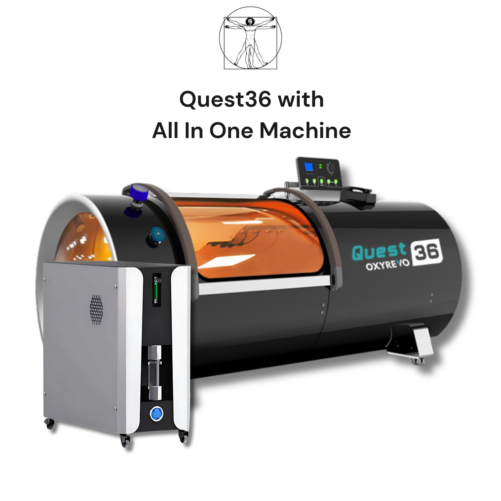 OxyRevo Quest36 Hard-Shell Hyperbaric Chamber – chamber with an all-in-one machine