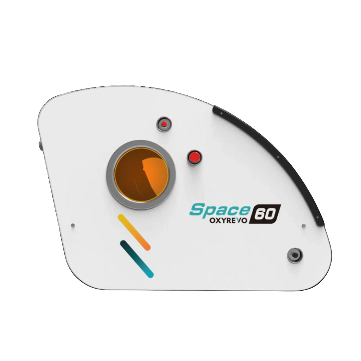 OxyRevo Space60 Hard-Shell Sitting Hyperbaric Chamber – white chamber side panel