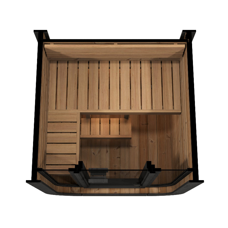 SaunaLife Model CL3G 2-Person Cube-Series Outdoor Sauna Kit