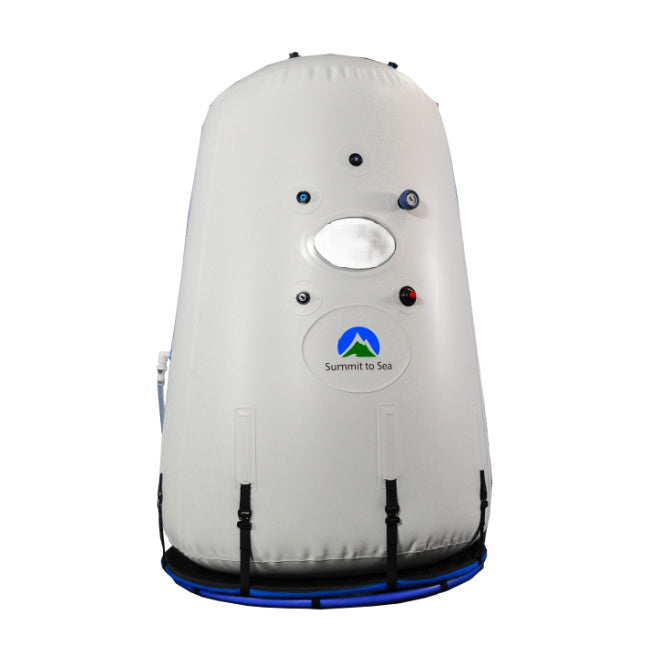 Summit to Sea Grand Dive Vertical 54" Upright Hyperbaric Chamber – front view with viewing window