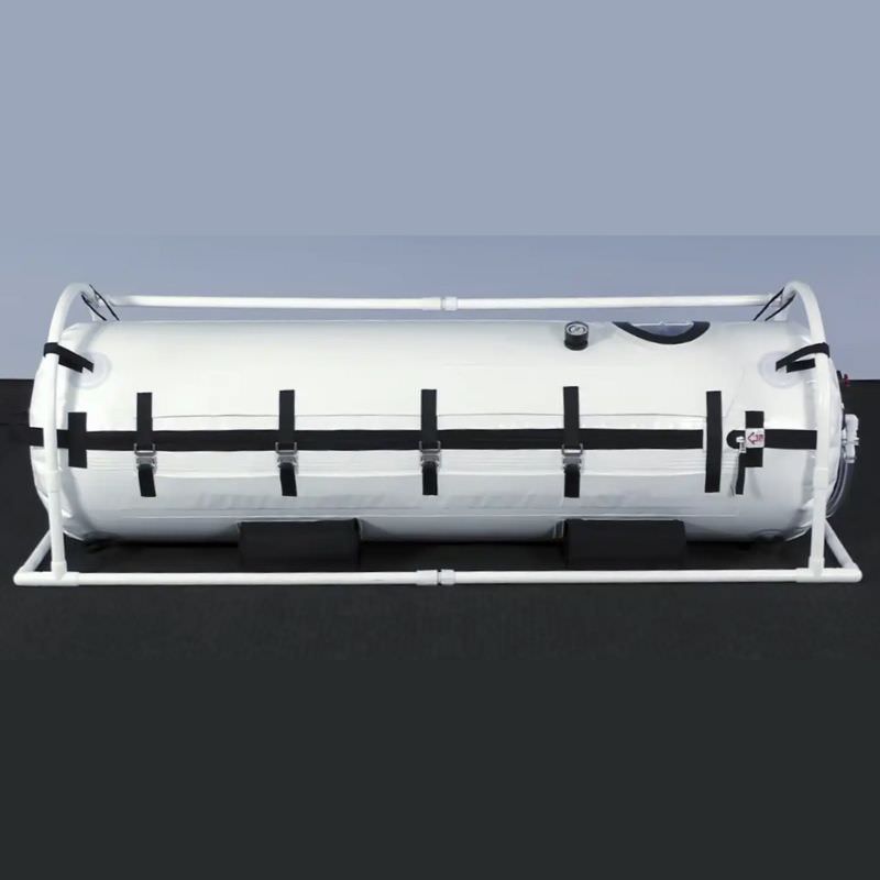 Summit to Sea Shallow Dive 26" Hyperbaric Chamber – side view on a dark background