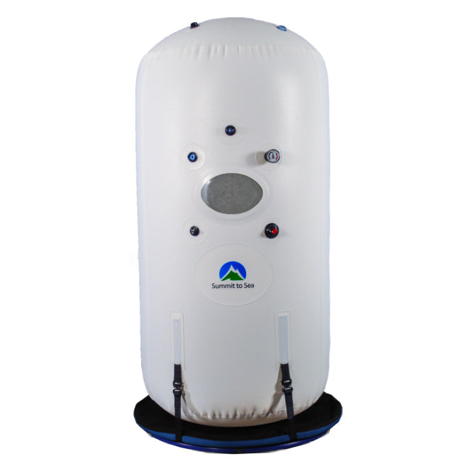 Summit to Sea Vertical Dive 40" Upright Hyperbaric Chamber – front of the upright walk-in chamber