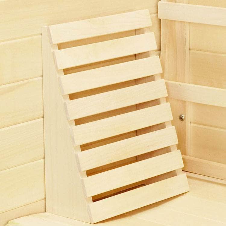 TheraSauna Aspen backrest and footrest accessory, non-toxic Aspen wood