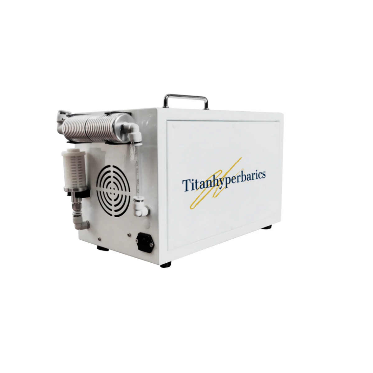Titan Hyperbarics SMART Portable Soft Hyperbaric Chamber – compressor unit with cooling fan