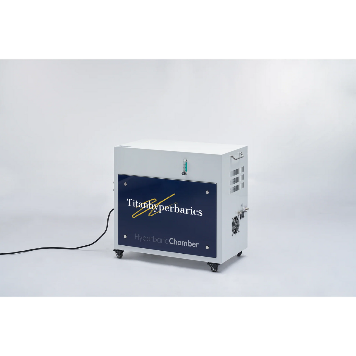 Titan Hyperbarics SMART Portable Soft Hyperbaric Chamber – control unit at an angle