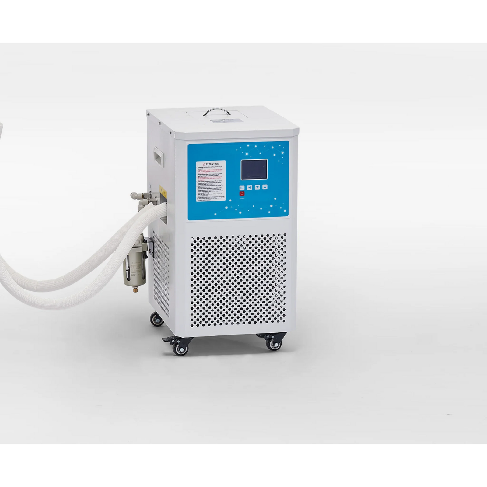Titan Hyperbarics SMART Portable Soft Hyperbaric Chamber – cooling unit with hoses attached