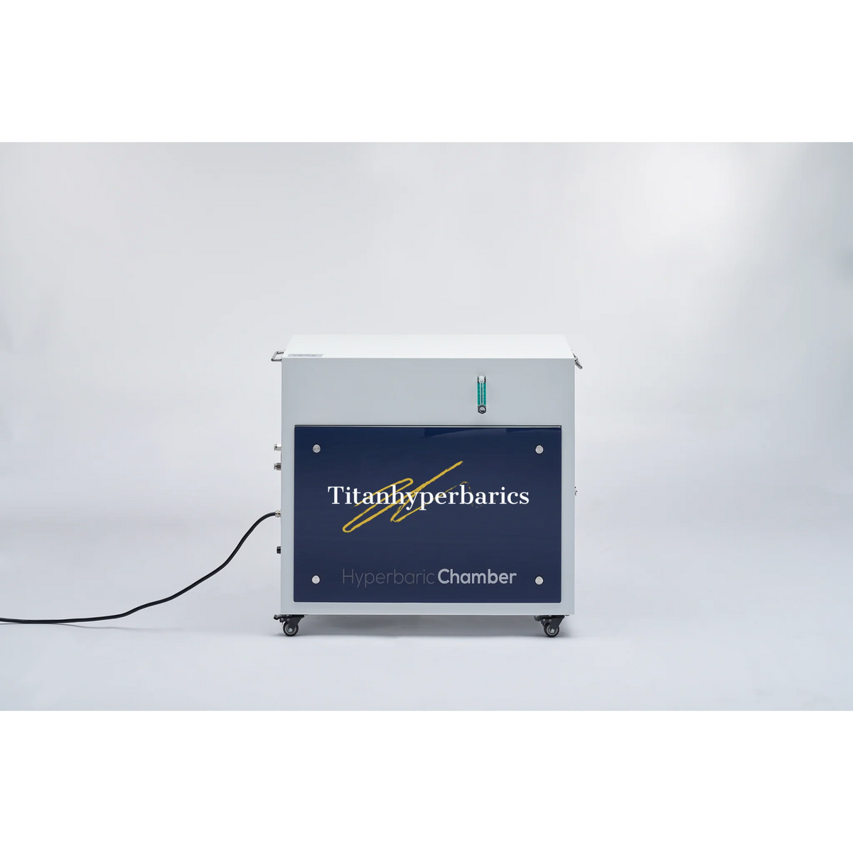 Titan Hyperbarics SMART Portable Soft Hyperbaric Chamber – Titan control unit on wheels from the front