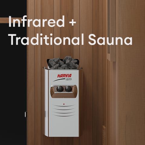 Finnmark FD-4 2-Person Indoor Hybrid Sauna – Infrared & Steam Combo
