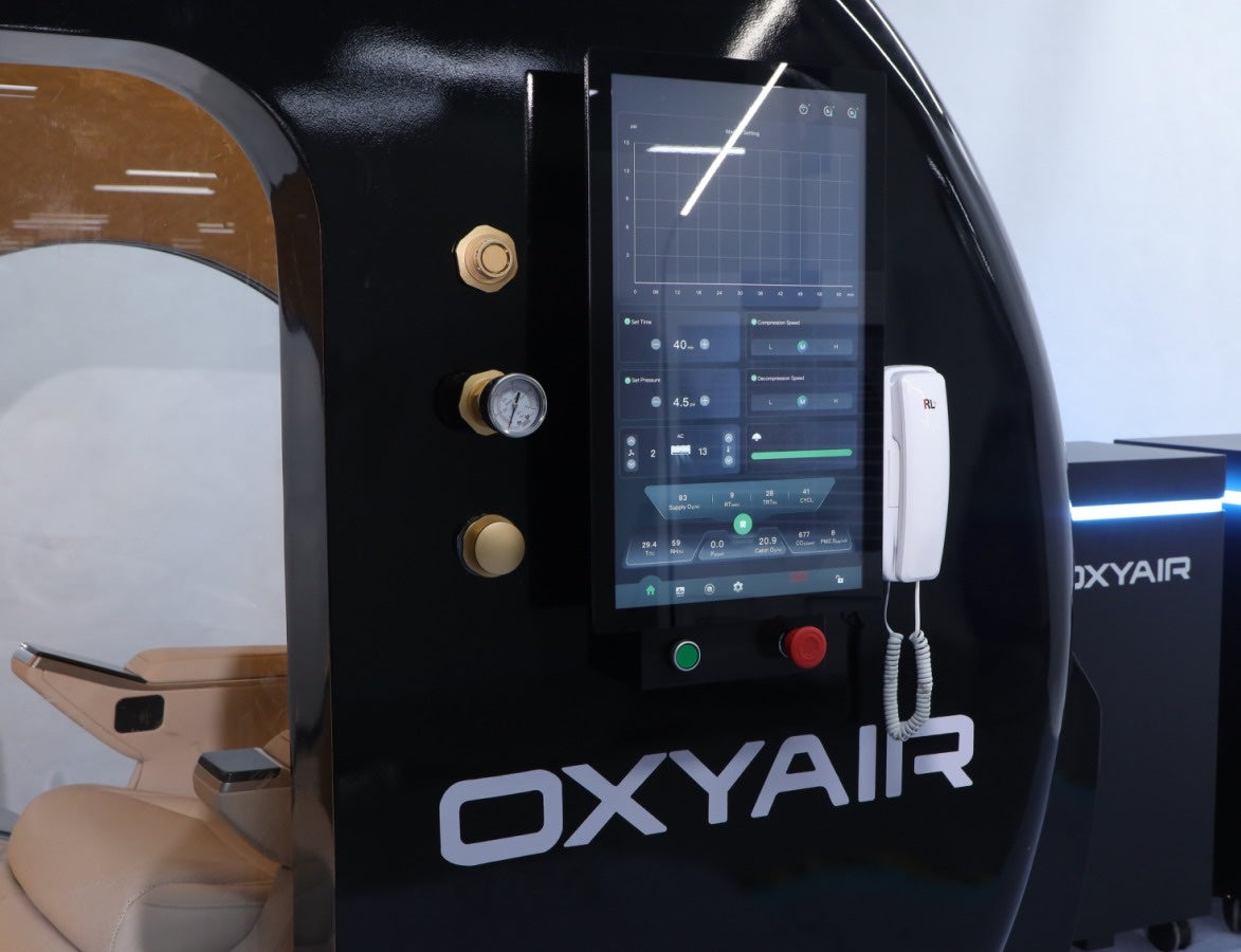 Oxyair OLV-YZD01 external touch screen, gauge, valves, start and emergency stop buttons and handset interphone