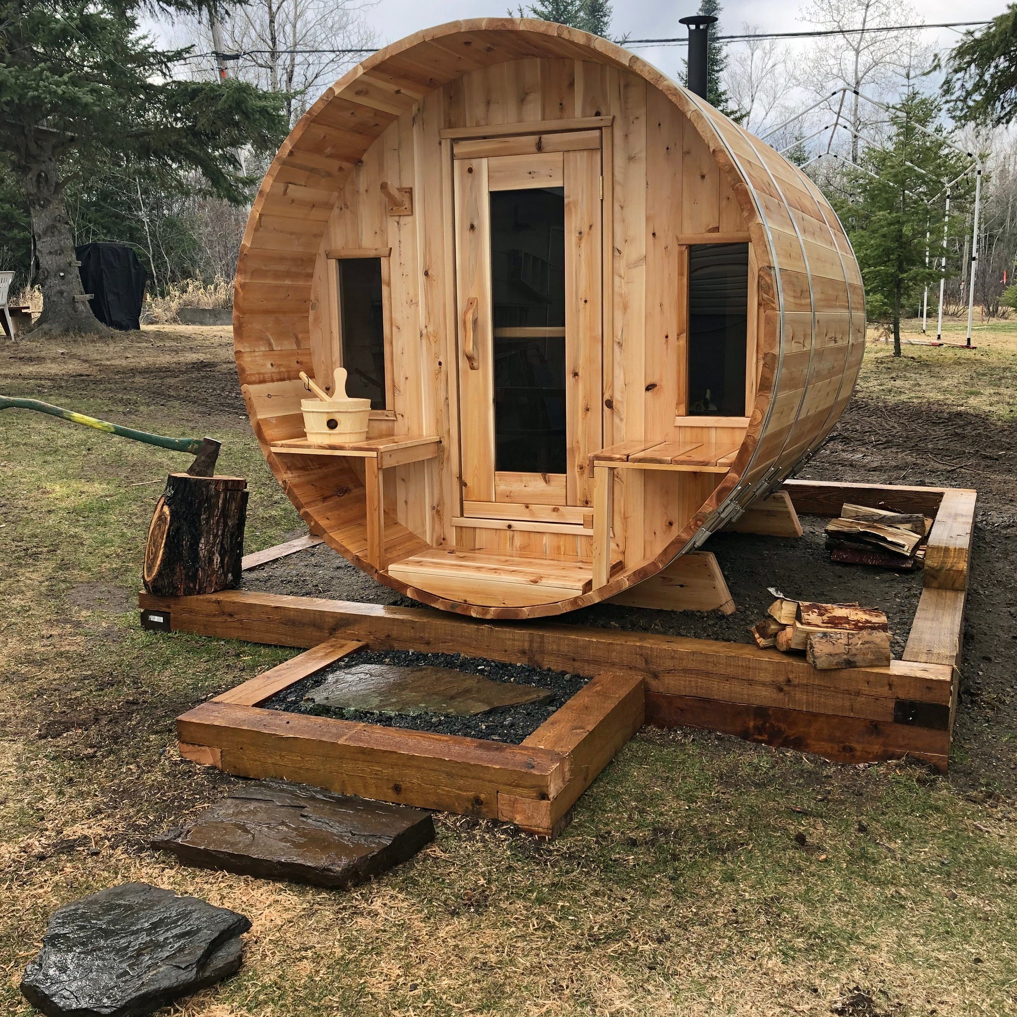 Dundalk Leisurecraft Tranquility Outdoor Sauna - 4 Person - CTC2345W