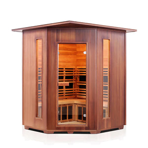 Enlighten Sauna Rustic 4 Corner Full Spectrum Infrared Sauna