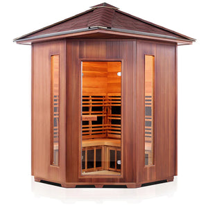 Enlighten Sauna Rustic 4 Corner Full Spectrum Infrared Sauna